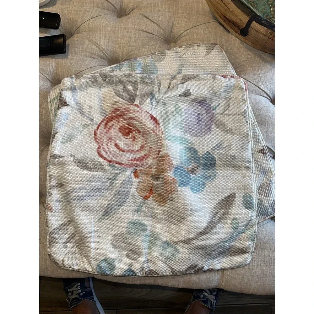 Pier 1 Floral Throw Pillow 